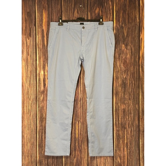 Hugo Boss Chino Pants Mens 38x32 Light Blue Schino Slim Fit Stretch Cotton NWT
